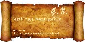 György Napsugár névjegykártya